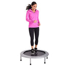 36 Inch Folding Mini Trampoline - Small, Spring-Free Fitness Rebounder for Adults