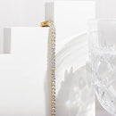 14K Gold Plated Cubic Zirconia Classic Tennis Bracelet | Yellow Gold Bracelets for Women