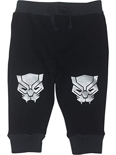 Marvel Avengers Baby Boys' Bodysuit Pants & Cap Set, Black Panther (6-9 M)