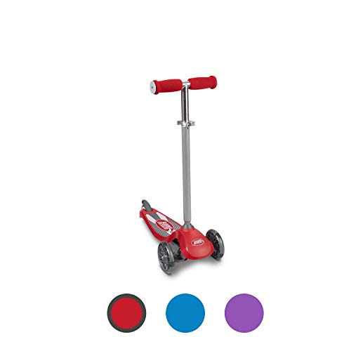 Radio Flyer Lean 'N Glide Scooter with Light Up Wheels Vehicle (549X), Red