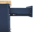 Crosley Furniture Madison Kitchen Island with Butcher Block Top, Navy