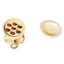 Tattoo Ink Cup Holder,7 Holes Hard Skull Resin Tattoo Ink Cap Cup Holder Stand