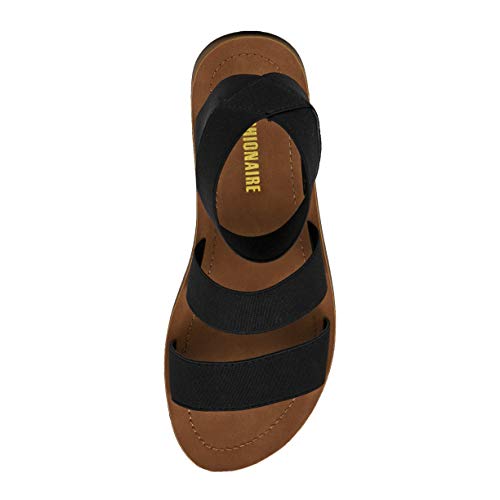 Women's Cushionaire Indego Stretch Sandal, Black 9