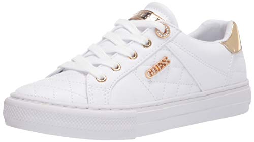 GUESS Women's LOVEN Sneaker, White, 7