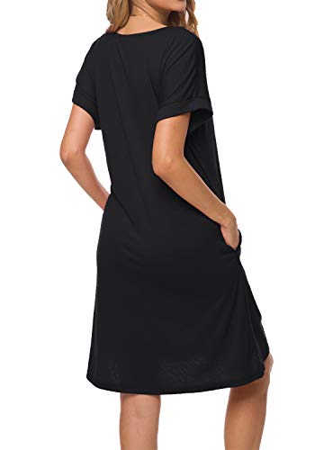 Womens Summer Short Sleeve Casual Short Dress