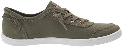 Skechers BOBS Women's 33492W Sneaker, Olive, 5.5 Wide