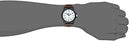 Timex 40mm Watch – Black Case Black Dial with Black & Brown Leather & Fabric Strap