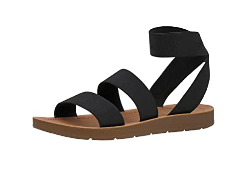 Women's Cushionaire Indego Stretch Sandal, Black 9