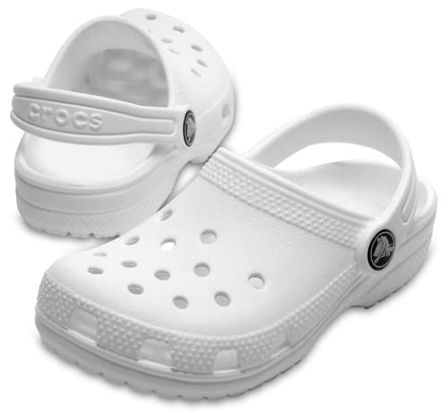 Crocs Kids' Classic Clog , White/White, 4 Big Kid