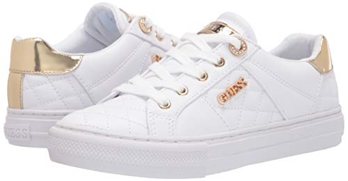 GUESS Women's LOVEN Sneaker, White, 7