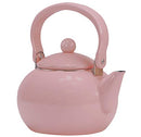 Enamel Teakettle Non-Whistling, 2 Quart, Pink