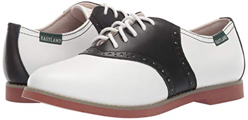 Eastland Women's Sadie Oxford, Black/White, 8 Medium US