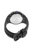 Seiko Men's Stainless Steel Japanese Quartz Silicone Strap, Black