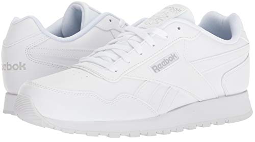 Reebok womens Classic Harman Run Sneaker, White/Steel, 8.5 US