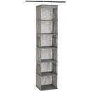 6-Tier Hanging Closet Shelf Organizer With Pockets