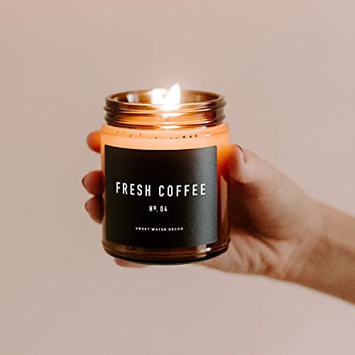 Sweet Water Decor Fresh Coffee Candle Scented Soy Candles for Home