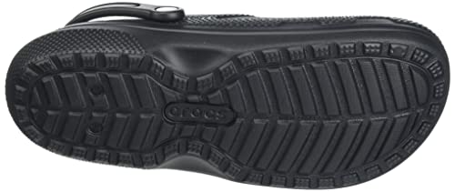 Crocs Unisex-Adult Men's and Women's Classic Lined Clog, Black/Black, 8 Women/6 Men