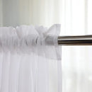 White Sheer Curtains 84 Inches Long 2 Panels,Rod Pocket Semi Sheer Window Curtains
