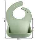 Set of 3 Cute Silicone Baby Bibs for Babies & Toddlers (10-72 Months) Waterproof, Soft