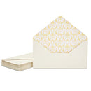 60 Sheets Vintage Stationary Paper and Envelopes Letter Set, Gold Border (7.25 x 10.2 In)