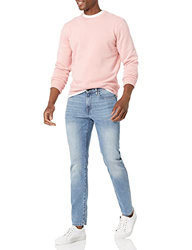 Amazon Essentials Men's Fleece Crewneck Sweatshirt, Pink, Large