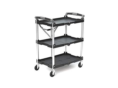 Olympia Tools 85-188 Pack-N-Roll Folding Collapsible Service Cart, Black, 50 Lb