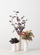 Sullivans Ceramic Vase Set - 3 Small Vases, Rustic Home Decor, Modern Farmhouse; Ideal Shelf Décor, Table Décor, Bookshelf, Mantle, Entryway- Distressed White (CM2333)