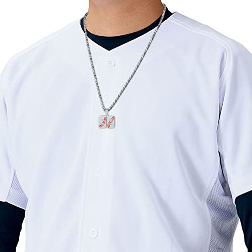 Personalized Baseball Necklaces Baseball Jersey Number 00-99 Necklace