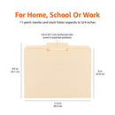 1/3-Cut Tab, Assorted Positions File Folders, Letter Size, Manila - Pack of 100