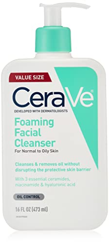 Foaming Facial Cleanser, Makeup Remover and Daily Face Wash