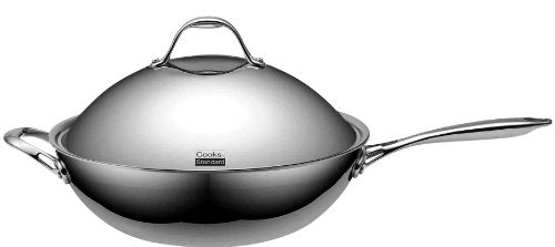 Stainless Steel Multi-Ply Clad Wok, 13" with High Dome lid, Silver