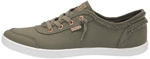 Skechers BOBS Women's 33492W Sneaker, Olive, 5.5 Wide