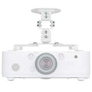 Universal Projector Mount Bracket Low Profile Multiple Adjustment Ceiling, Hold up to 30 lbs. (PM-002-WHT), White