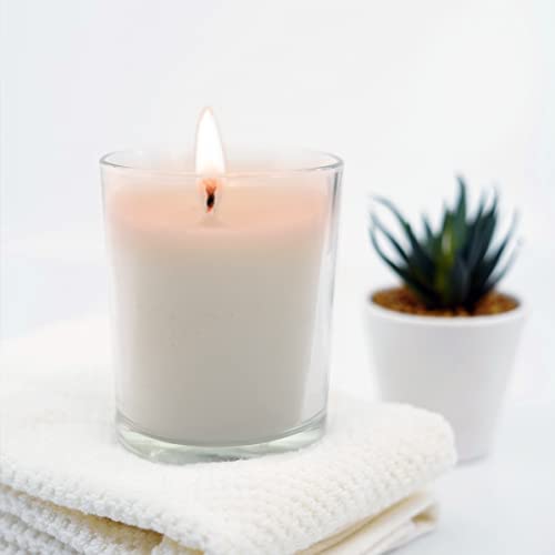 Unscented Clear Glass Votive Candles, Long 15 Hour Burn Time