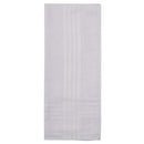 Perry Ellis 12 Pack Handkerchief (Permanent Press White with Satin Cord