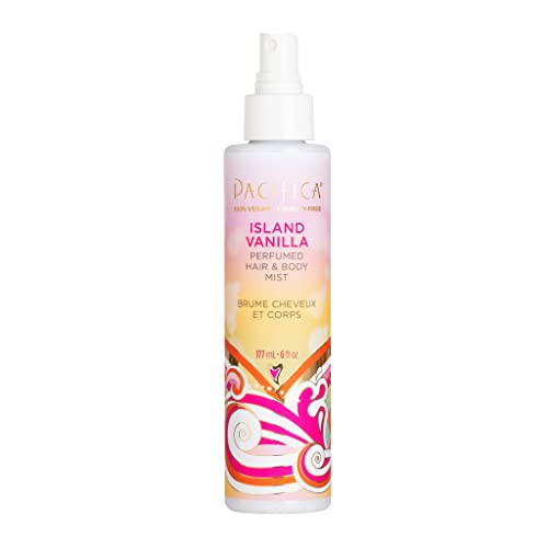 Island Vanilla Hair Perfume & Body Mist, Best Warm Vanilla Scent, Natural + Essential Oils