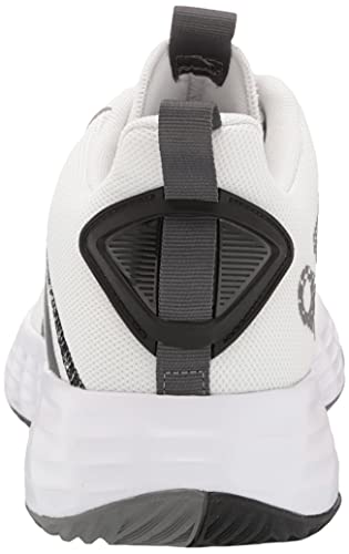 adidas Men's Ownthegame 2.0 Basketball Shoe, White/Black/Grey, 10.5