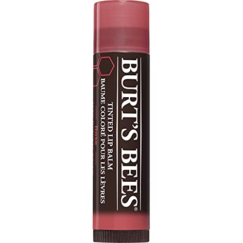Lip Balm, Burt's Bees Tinted Moisturizing Lip Care, with Shea Butter, Rose (2 Pack)
