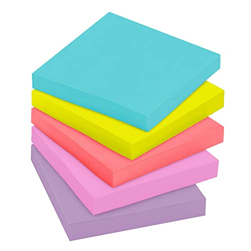 Super Sticky Notes, 3x3 in, 24 Pads, 2x the Sticking Power, Supernova Neons