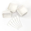 6 Oz White Porcelain Serving Bowls Set – 6 Small Bowls and 6 Serving Spoons