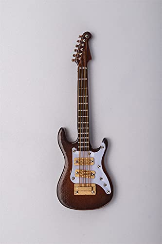 Alano 10cm Coffee Electric Guitar Model Mini Musical Instrument Decorative Ornament