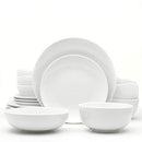 Essential Collection Porcelain Dinnerware and Serveware, 16 Piece Set, Service for 4