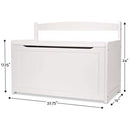 Melissa & Doug Wooden Toy Chest - White Furniture for Playroom