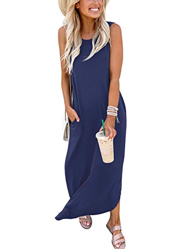 Women's Summer Casual Loose Sleeveless Dress Beach Cover Up