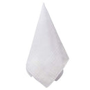 Perry Ellis 12 Pack Handkerchief (Permanent Press White with Satin Cord