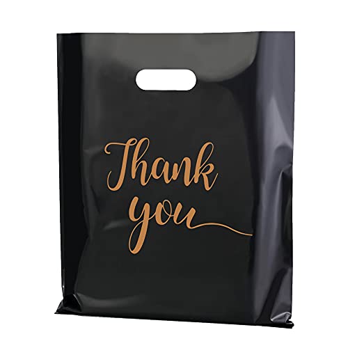 100Pcs Thank You Merchandise Bags, Extra Thick 2.36Mil 12x15In Retail Shopping Bags