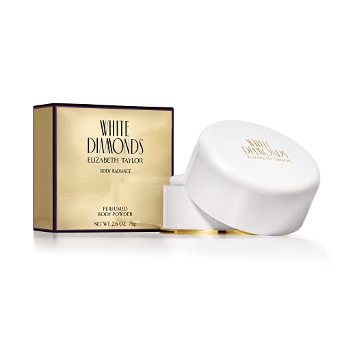 Body Powder for Women by Elizabeth Taylor, Fragrance with Body Puff, White Diamonds