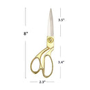 Heavy Duty Tailor Scissors 8" Gold Stainless Steel Dressmaker Shears(Gold)