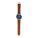 Fossil Men's Copeland Quartz Stainless Steel and Leather Three-Hand Watch