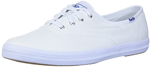 Keds womens Champion Canvas Sneaker, White, 8.5 US